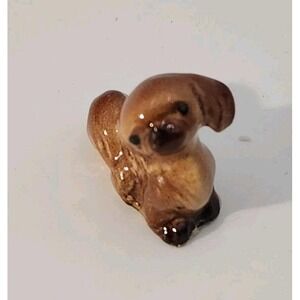 Vintage Hagen Renaker Miniature Pekinese Pup Sitting Dog Figurine‎